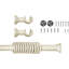 Norgren 28 mm Fixed Length Multi Finials Wooden Curtain Poles-503682055-504780614
