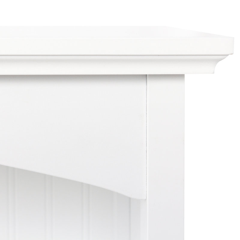 29" H x 29.5" W Wood 2 Tier Bookcase with 2 Arched Support, Storage and Display Bookshelf for Home Office and Living Room, White
