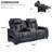 73" Wide Top Leather Power Reclining Loveseat With Adjustable Headrest And Ambient Arm Lighting-775406837
