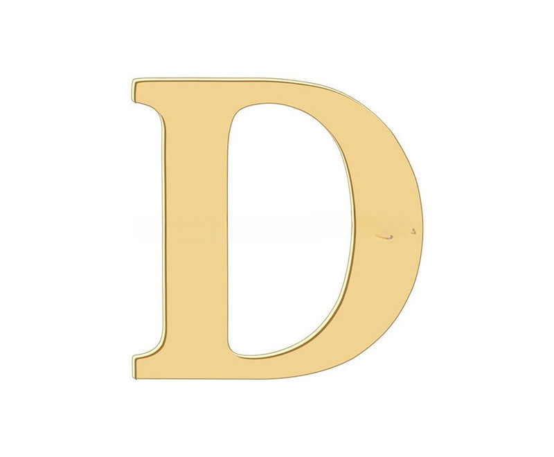 Deltana RL4D-15A, lettre résidentielle de 4 po en nickel antique, Nickel antique, D