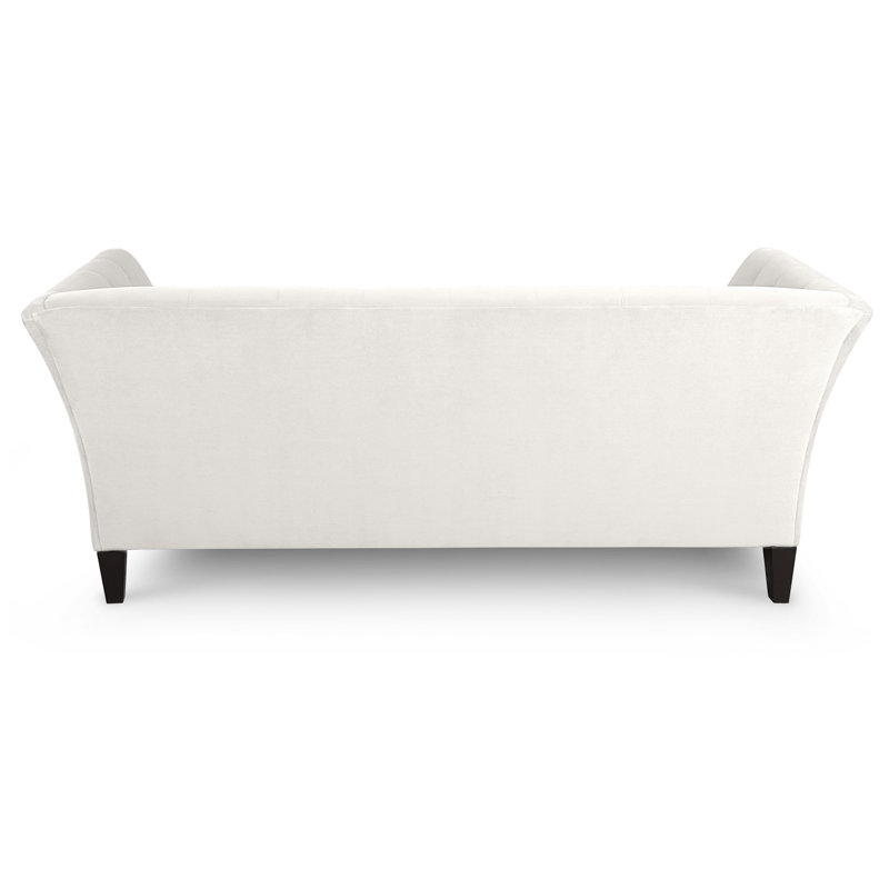 Carruth Upholstered 91'' Sofa, Bella White Performance Velvet