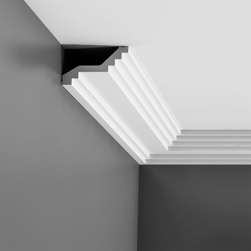 Primed White Polyurethane Crown Moulding Set of 3