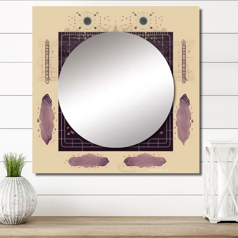 Dequinn - Grande décoration murale carrée pour le miroir Christianisme, 23 po x 23 po
