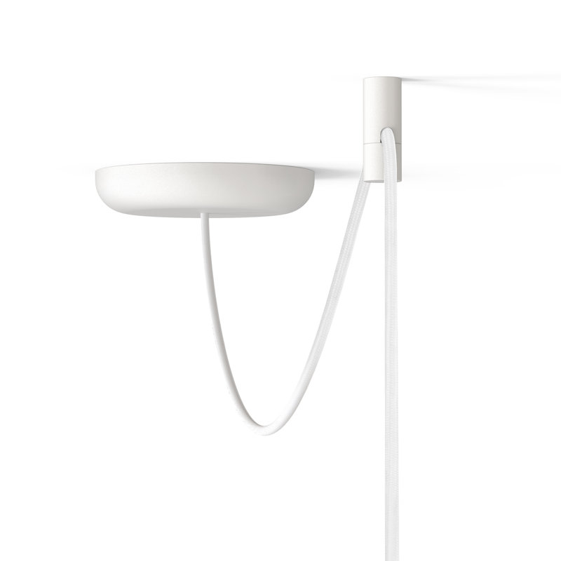 Nivél 1 - Light Single Dome Pendant, Terracotta, White, 120" H x 15" W x 15" D