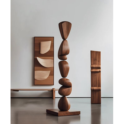 Abstract Solid Wood Sculpture Ornament