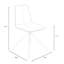 Chaise d'appoint rembourrée et revêtue de velours-690780403