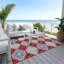 Tapis rouge intérieur / extérieur lavable à la machine Claudian ACN1448-109533165