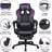 Adults Ergonomic Racing Style High Back Computer Chair with Footrest Headrest and Lumbar Support-53046272