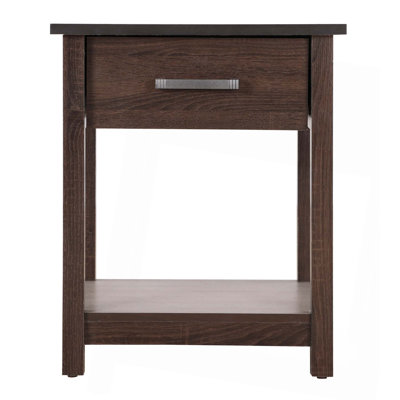 Sleek Single-Drawer Nightstand - Ideal for Modern Homes