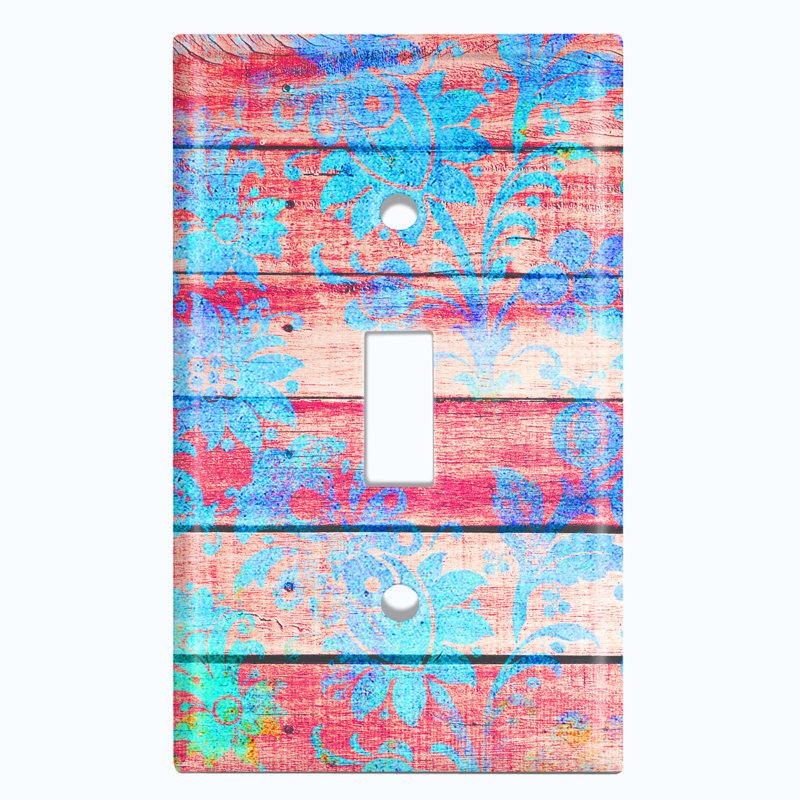 Patterned 1 - Gang Toggle Light Switch Standard Wall Plate