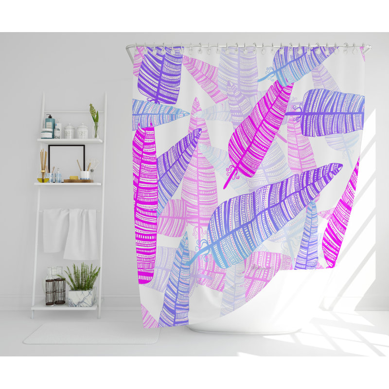 Lizzie Polyester Shower Curtain Set, 168cm H x 168cm W