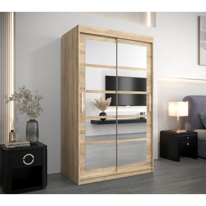 Aadu 2 Door Manufactured Wood Wardrobe, Sonoma Oak