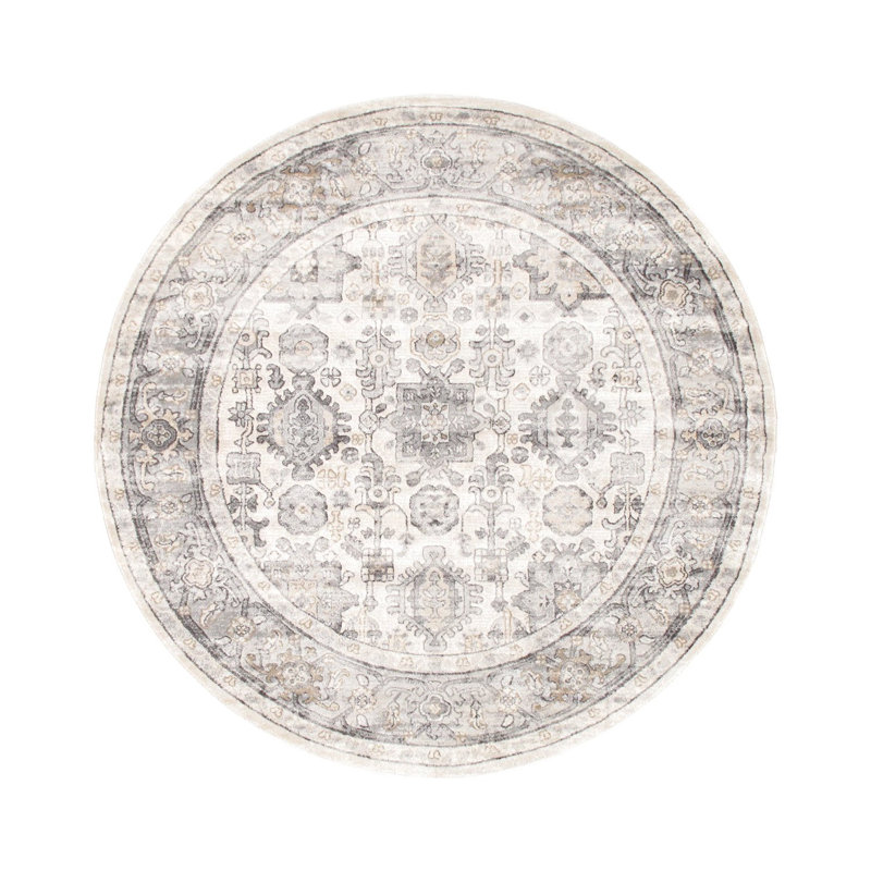 Amadeus Geometric Indoor Rug, Round 6'