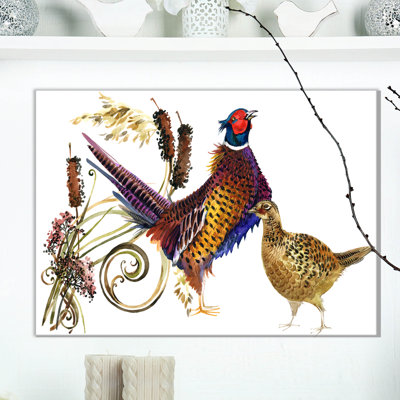 « faisan oiseau illustration », peinture