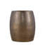 Table de bout, table d'appoint moderne et moderne en aluminium martelé à la main avec finition en aluminium antique de 21 po de hauteur