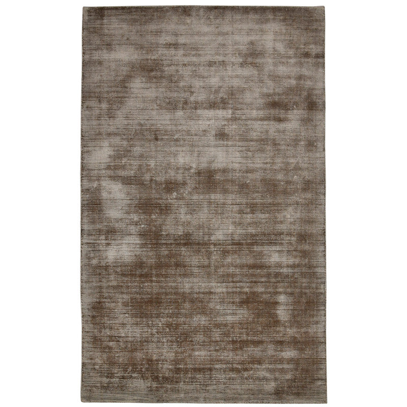 Affinity Londyn Contemporary Abstract Solid Hand-Woven 100% Art Silk Area Rug, Rectangle 10' x 14'