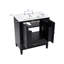 Meuble-lavabo de 30 po avec lavabo, meuble-lavabo noir avec beaucoup de rangement