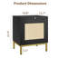 Table de bout en rotin, table de chevet en bois avec tablette de rangement-365796117-365796112