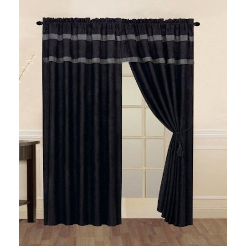 Paire de rideaux obscurcissant avec passe-tringle Nisbet, Noir