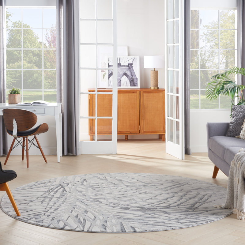 Bonna Abstract Indoor Rug, Round 7'10"