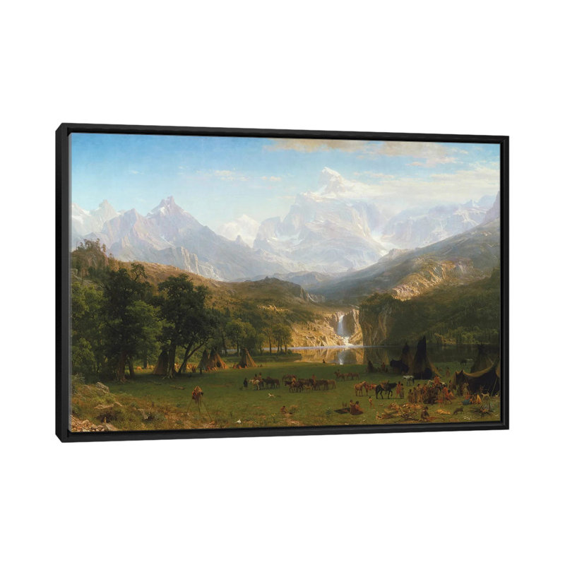 «Rocky Mountains, Lander's Peak, 1863», reproduction sur toile, H 18 po x l 26 po x P 1,5 po, Toile encadrée noire