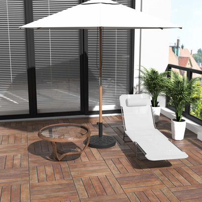 Chaise longue pliante avec inclinaison réglable et siège en filet respirant