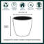 Taylur Pot Planter Concrete Effect Recycled Plastic-112123025-112123027