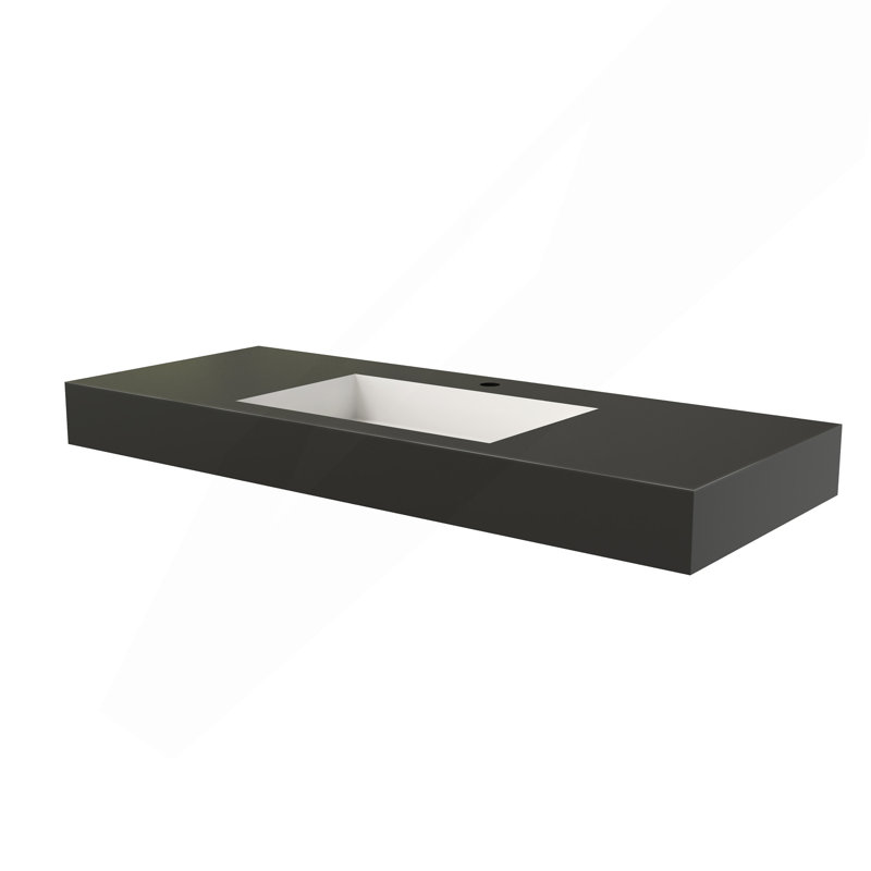 Bassin intérieur blanc extérieur noir surface solide