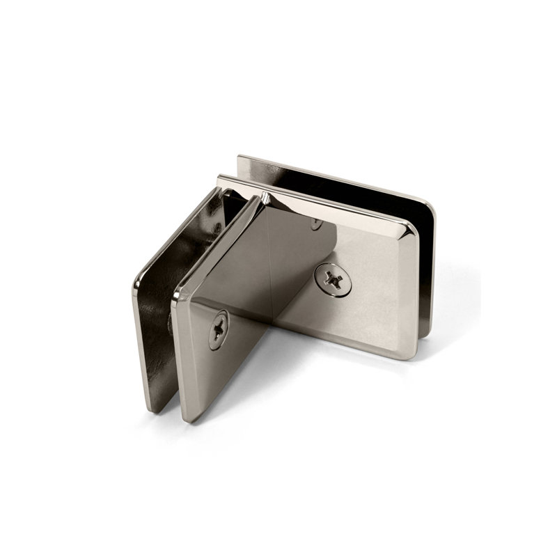 Pince de traverse pivotante biseautée à 90 degrés FHC BPT90PN - Nickel poli, Nickel poli