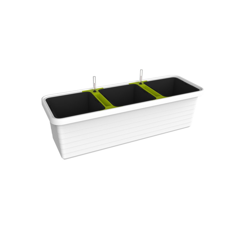 Julixa Planter Box, White/Green