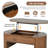 Lift-Top Coffee Table With Hidden Compartments, Modern Oval Lift Top-270924955