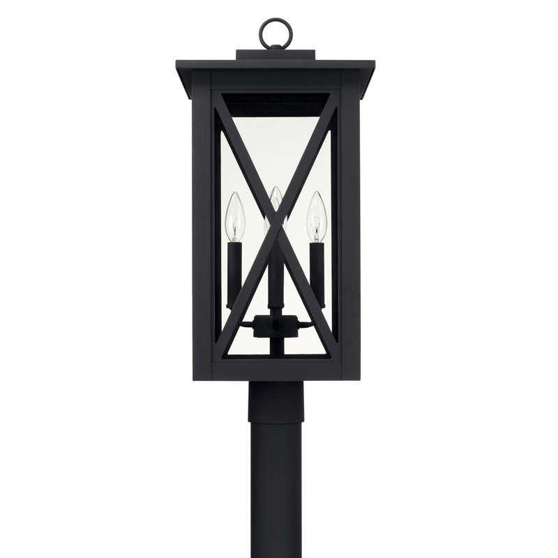 Tête de lanterne 4 lumières 23,75 po Aticus, Noir