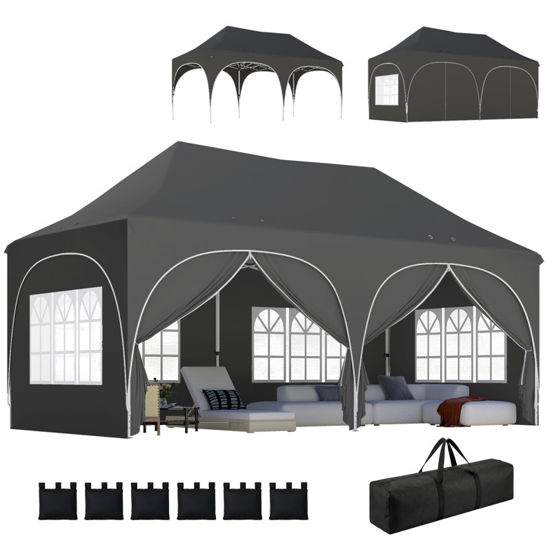 Double-top Pop Up Canopy, Grey