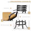 Tabouret de bar pivotant en aluminium 29,6 po avec coussin Sunbrella Pua-1714685101