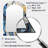 Gold Constructing Blue Realms I - Abstract Shapes Asymmetrical Decorative Mirror, Blue Arch Wall Mirror, Printed Metal Art-606647218