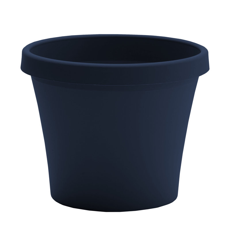Terra Traditional Plastic Indoor/Outdoor Pot Planter, Chocolate Terra, 10.75" H x 13" W x 13" D