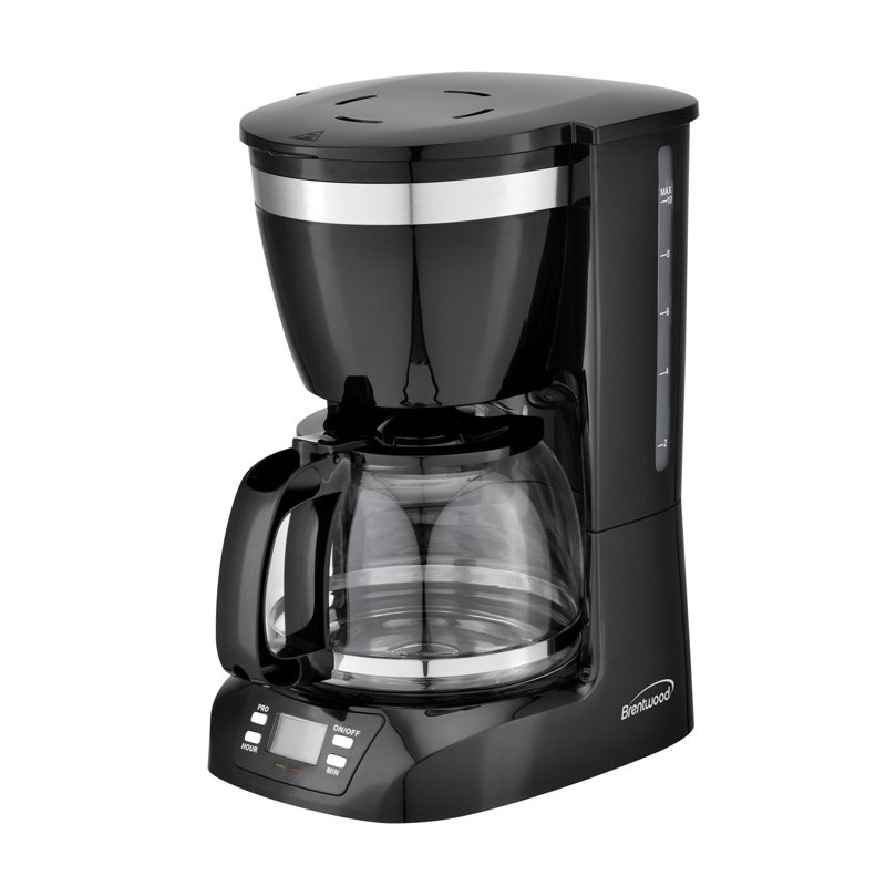 Cafetière numérique 10 tasses Brentwood Appliances, Noir