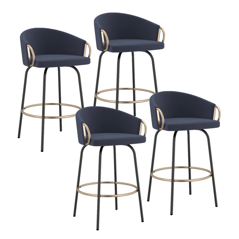 Tabouret de comptoir 26 po Crispen, Bleu
