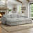 Plush Wide Corduroy Couch Modular Sectional Sofa Bed With Detachable Cushions-1408234283