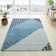 Larsson Geo Machine Woven Teal/Grey Rug