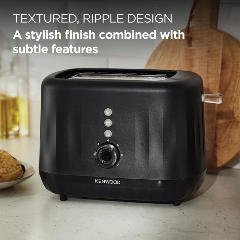 Ripple 2 Slot Toaster, Black