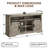 TV Stand For Tvs Up To 65" With 2 Sliding Barn Doors-994551926