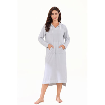 Monzeratt Polyester Blend Mid-Calf Bathrobe