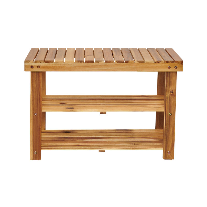 Banc de douche en bois d'acacia