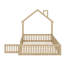 Lit plateforme avec garde-corps Wood House