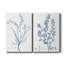 Toile tendue avec châssis antique de qualité botanique antique bleue - prête à être accrochée-513642634