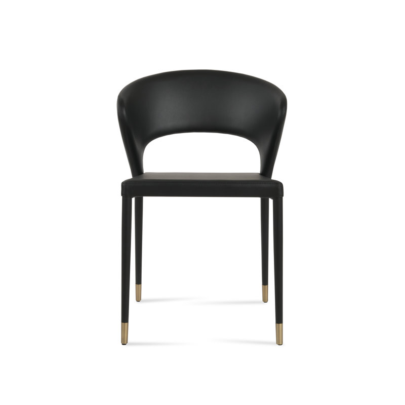 Prada Full Upholstery Dining Chair with Ring, Black