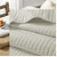 Ensembles de literie simple en coton de style campagnard, conception crème confortable pour toutes les saisons