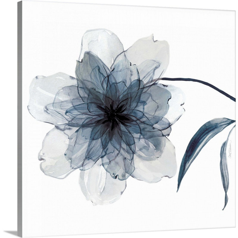 Indigo Bloom II - reproduction d'art sur toile, Toile tendue, H 20 po x l 20 po x P 1,25 po