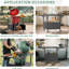 Chariot de barbecue extérieur pour la cuisson de style gros œuf, structure en métal avec panneaux latéraux pliables, grils compatibles de 20 à 22 pouces, fer à repasser robuste, grand compartiment de rangement, installation facile, mobile et eau,